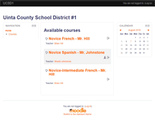 Tablet Screenshot of moodle.uinta1.com